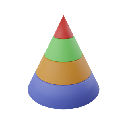 Diagrama piramidal  3D Icon