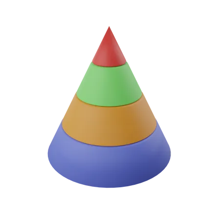 Diagrama piramidal  3D Icon