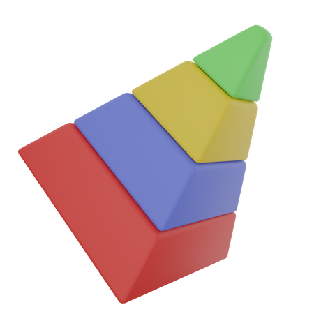 Diagrama piramidal  3D Icon