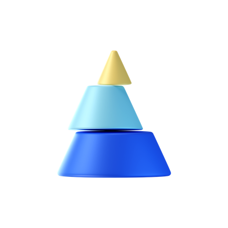 Diagrama piramidal  3D Icon