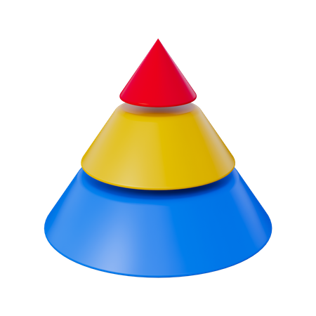 Diagrama piramidal  3D Icon