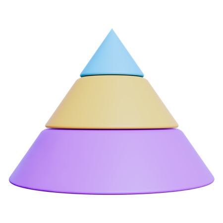 Diagrama piramidal  3D Icon