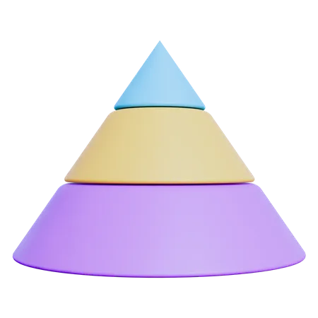 Diagrama piramidal  3D Icon