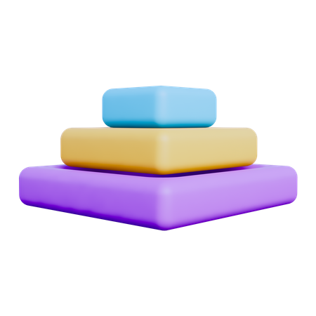 Diagrama piramidal  3D Icon