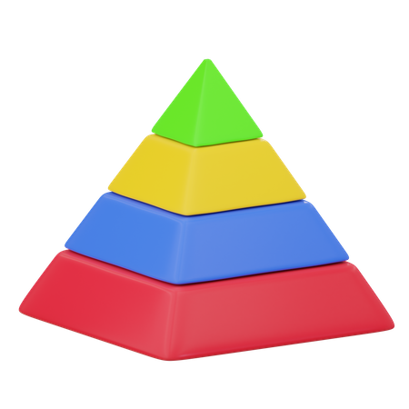 Diagrama piramidal  3D Icon