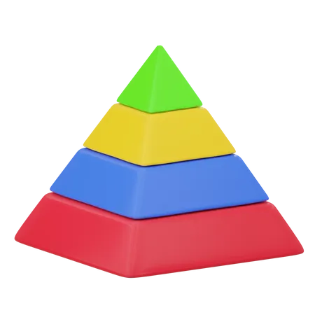 Diagrama piramidal  3D Icon