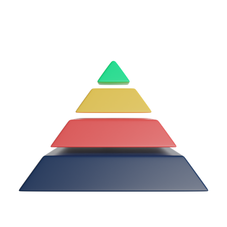 Diagrama piramidal  3D Icon