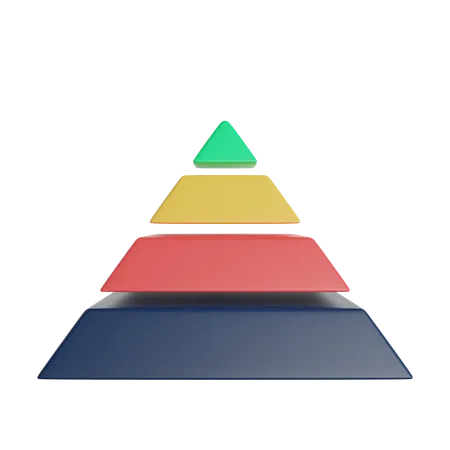 Diagrama piramidal  3D Icon