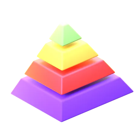 Diagrama piramidal  3D Icon