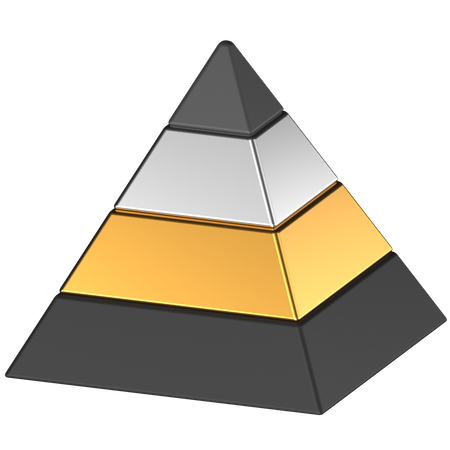 Diagrama piramidal  3D Icon