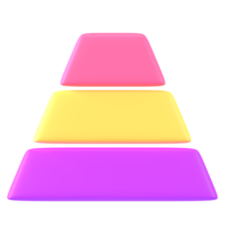 Diagrama piramidal  3D Icon