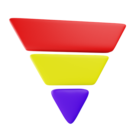 Diagrama piramidal  3D Icon