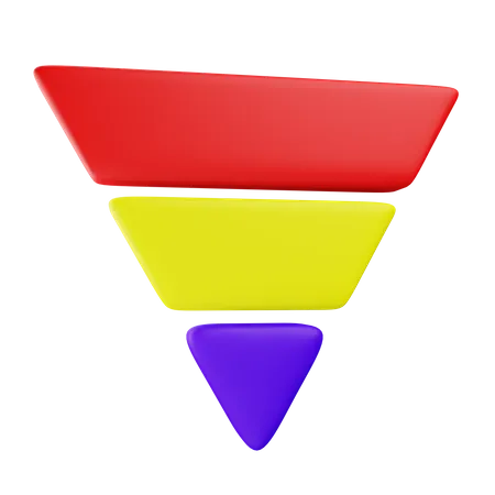 Diagrama piramidal  3D Icon