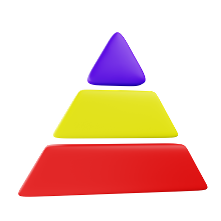 Diagrama piramidal  3D Icon