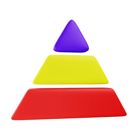 Diagrama piramidal  3D Icon