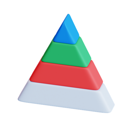 Gráfico de pirâmide  3D Icon