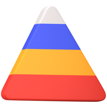 Gráfico de pirâmide  3D Icon