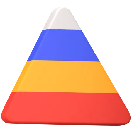 Gráfico de pirâmide  3D Icon