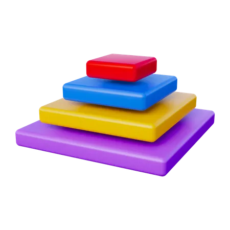 Gráfico de pirâmide  3D Icon