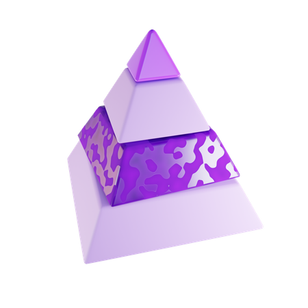 Gráfico de pirâmide  3D Icon