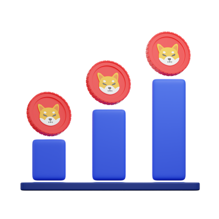 Gráfico shiba inu  3D Icon