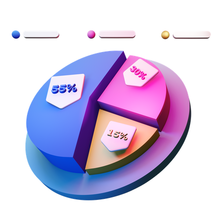 Gráfico de pizza  3D Icon