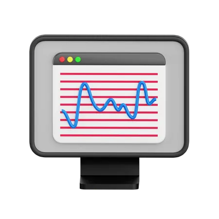 Grafico delle negoziazioni di mercato  3D Icon