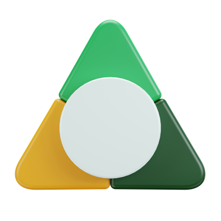 Gráfico triangular  3D Icon