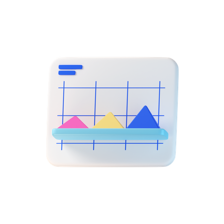 Gráfico triangular  3D Icon