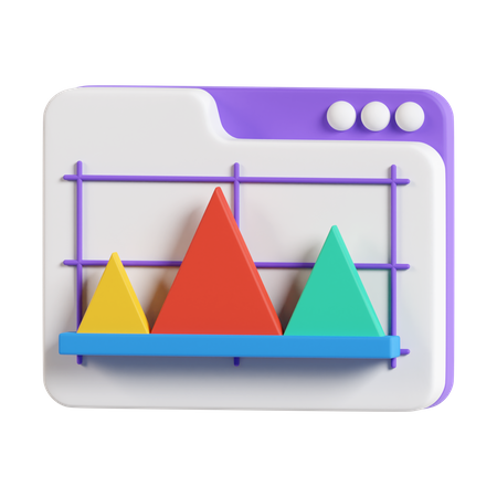 Gráfico triangular  3D Icon