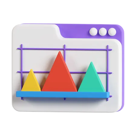 Gráfico triangular  3D Icon