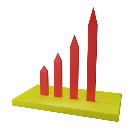 Gráfico para cima  3D Icon