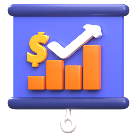 Gráficos de ações  3D Icon