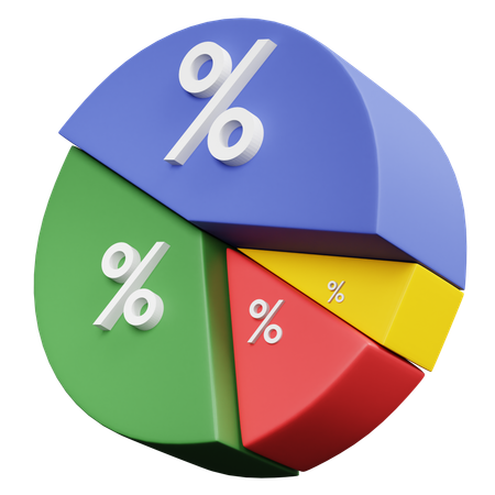 Gráfico de setores  3D Icon