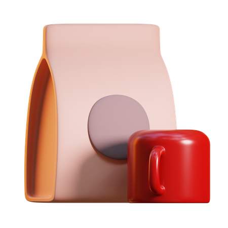 Grains de café  3D Icon