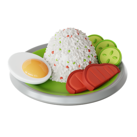 Nasi lemak  3D Icon