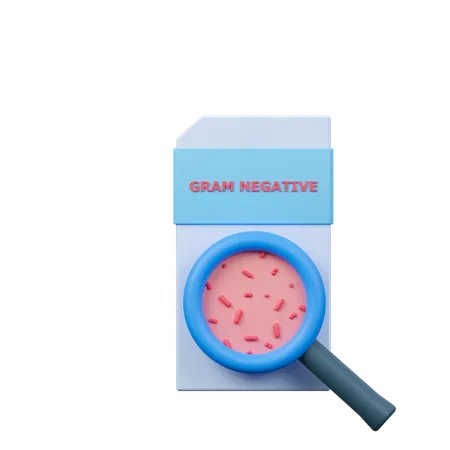 Slide With Gram Negative Bacteria 3 D Icon 3D Icon