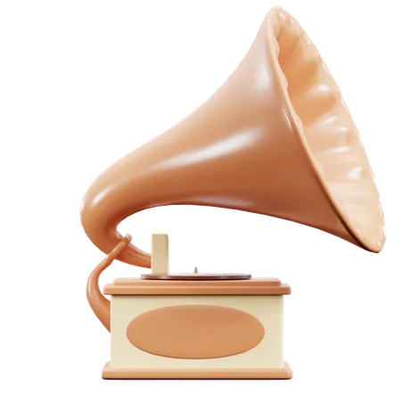 Grammophon  3D Icon