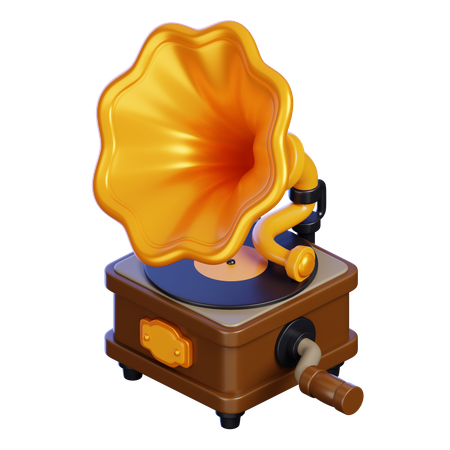 Grammophon  3D Icon