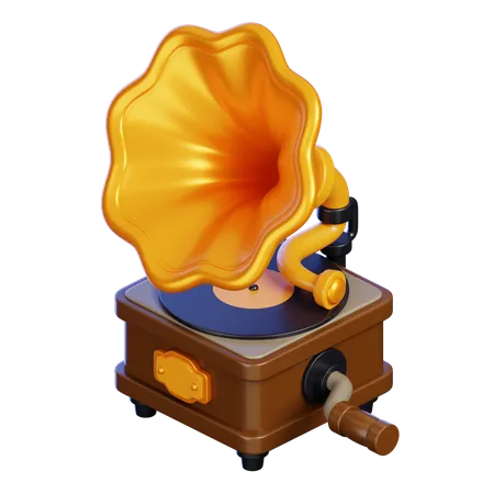 Grammophon  3D Icon