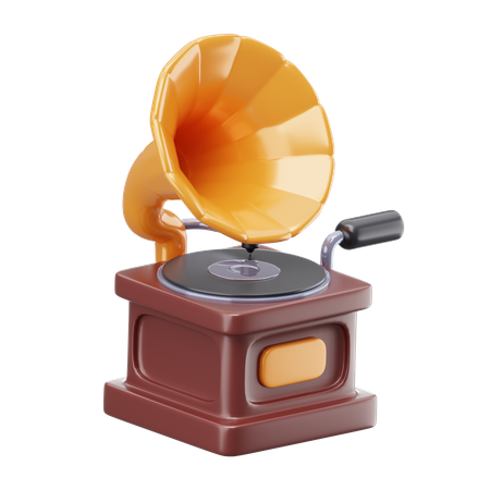 Grammophon  3D Icon