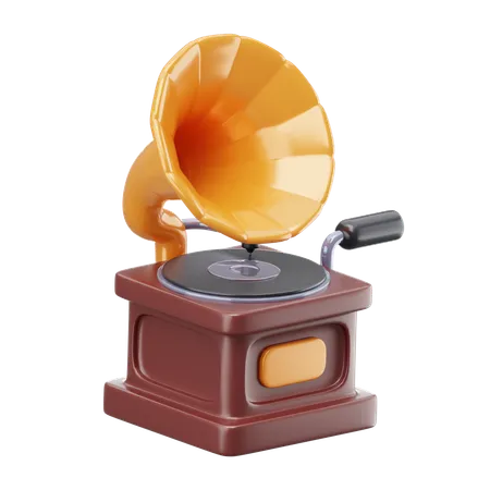 Grammophon  3D Icon