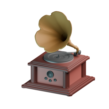 Grammophon  3D Icon