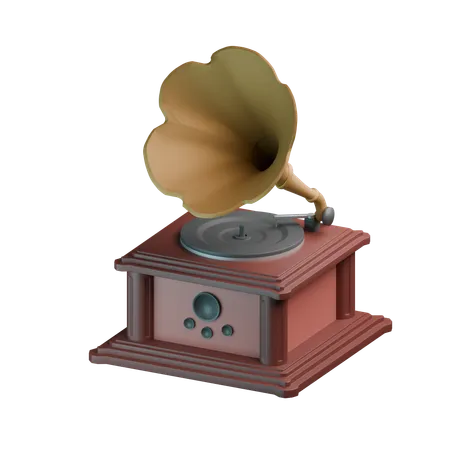 Grammophon  3D Icon