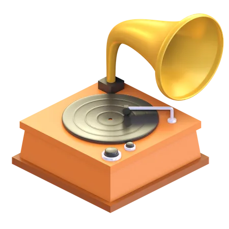 Grammophon  3D Illustration