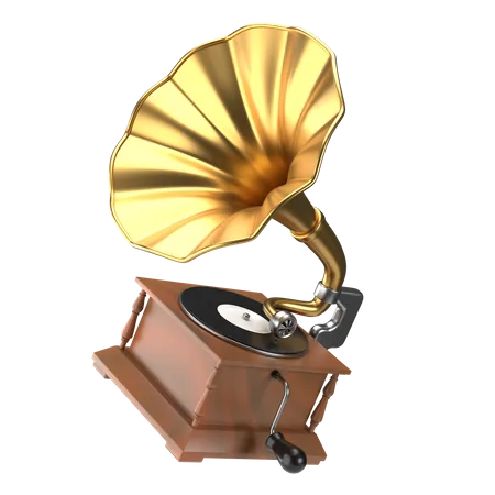 Grammophon  3D Icon