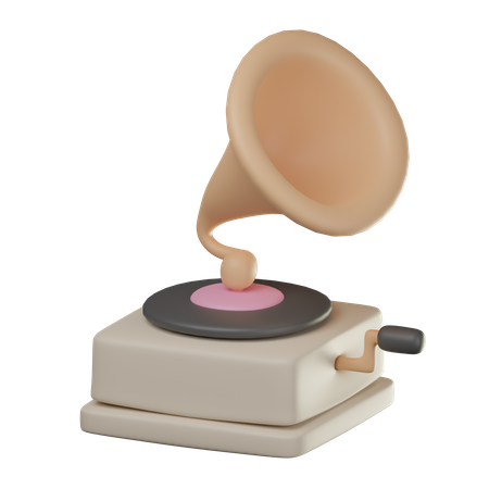 Grammophon  3D Icon