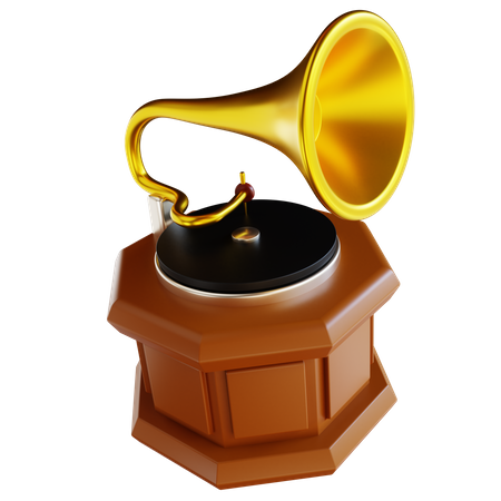 Grammophon  3D Icon