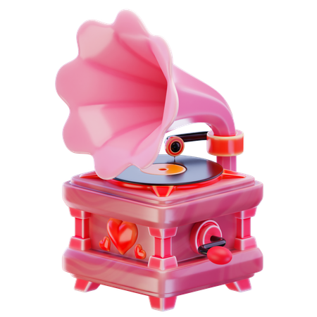 Grammophon Liebe  3D Icon