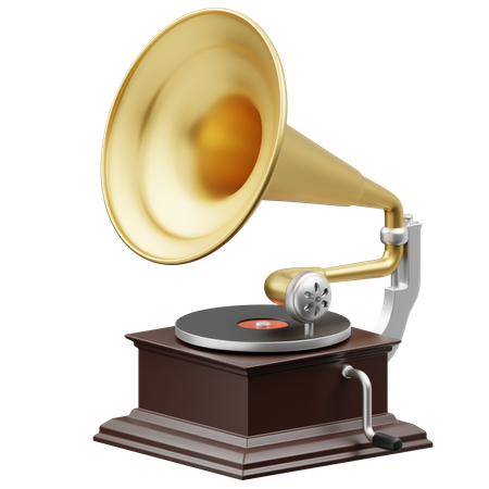 Gramofone  3D Icon
